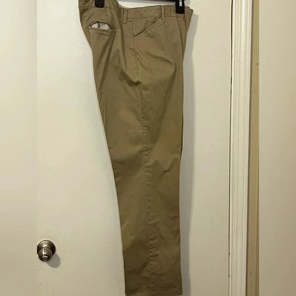 Lee relaxed fit classic 4 pocket style women pants size 16 medium color flax - Picture 14 of 15